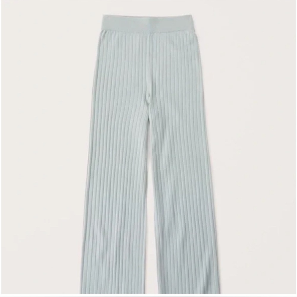 ABERCROMBIE & FITCH 90s Straight Ribbed Knit Sweater Pants Soft A&F Size M NWOT - Picture 5 of 14